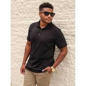 Fresh Clean Threads Men's Black Polo Shirt - 3X